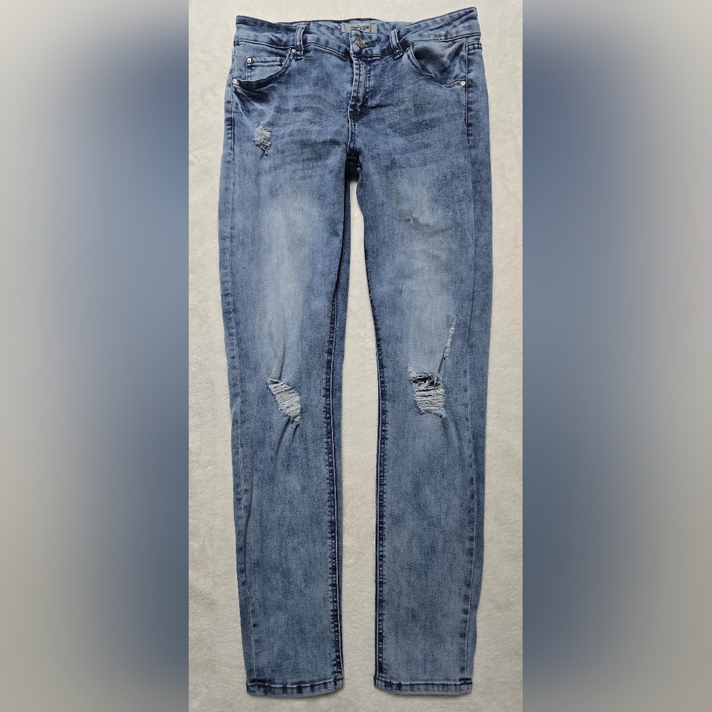 Refuge Jeans Size 8 M Stretch High Waist Rise Pants Distressed Slim Skinny Leg